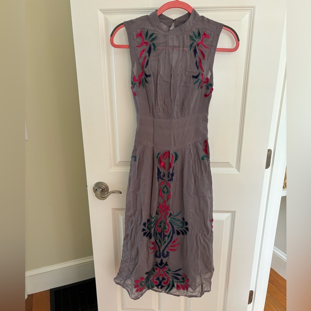 Anthropologie dress, with slip, size 0